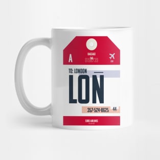 London Luggage Tag Mug